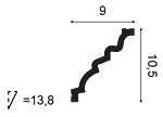Карниз гибкий С326F д 200 x в 9 x ш 10,5 см