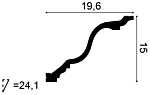 Карниз гибкий С334F д 200 x в 15 x ш 19,6 см