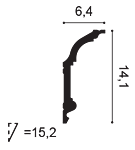 Карниз гибкий С339F д 200 x в 14,1 x ш 6,4 см