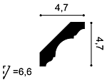 Карниз С215 д 200 x в 4,7 x ш 4,7 см