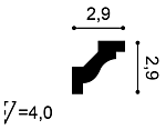 Карниз С230 д 200 x в 2,9 x ш 2,9 см