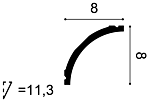 Карниз С240 д 200 x в 8 x ш 8 см
