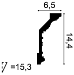 Карниз С303 д 200 x в 14,4 x ш 6,5 см