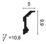 Карниз С321 д 200 x в 9,9 x ш 5 см