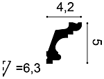 Карниз С322 д 200 x в 5 x ш 4,2 см