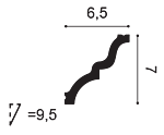 Карниз С325 д 200 x в 6,5 x ш 7 см