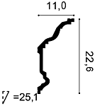 Карниз С332 д 200 x в 23 x ш 11,4 см