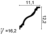 Карниз С333 д 200 x в 12,2 x ш 11,1 см