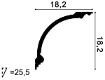 Карниз С338 д 200 x в 18,4 x ш 18,4 см