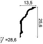 Карниз С340 д 200 x в 25,6 x ш 13,5 см