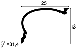 Карниз С343 д 200 x в 19 x ш 25 см