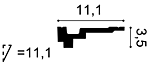 Карниз С355 д 200 x в 3,5 x ш 11,1 см