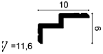 Карниз С390 д 200 x в 6 x ш 10 см