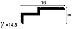 Карниз С391 д 200 x в 6 x ш 16 см