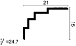 Карниз С393 д 200 x в 15 x ш 21 см