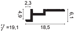 Карниз С396 д 200 x в 6,1 x ш 18,5 см