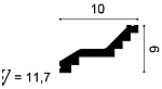 Карниз С400 д 200 x в 6 x ш 10 см