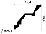 Карниз С422 д 200 x в 16,4 x ш 19,4 см