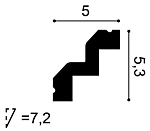 Карниз С602 д 200 x в 5,3 x ш 5 см