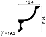 Карниз С901 д 200 x в 14,8 x ш 12,4 см