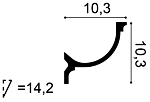 Карниз С902 д 200 x в 10,3 x ш 10,3 см
