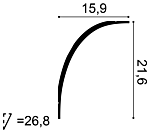 Карниз С990 д 200 x в 21,6 x ш 15,9 см