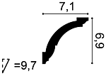 Карниз СX100 д 200 x в 6,9 x ш 7,1 см