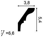 Карниз СX112 д 200 x в 5,4 x ш 3,8 см