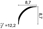 Карниз СX126 д 200 x в 8,7 x ш 8,7 см