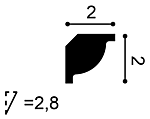 Карниз СX132 д 200 x в 2 x ш 2 см