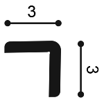 Карниз СX134 д 200 x в 3 x ш 3 см