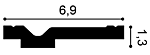 Карниз СX161 д 200 x в 1,3 x ш 6,9 см