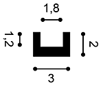 Карниз СX190 д 200 x в 3,0 x ш 2,0 см