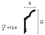 Карниз СX192 д 200 x в 6 x ш 12 см