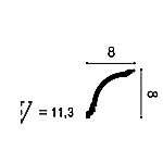 Карниз СX199 д 200 x в 8 x ш 8 см