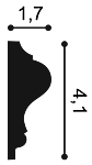 Молдинг гибкий P8030F д 200 x в 4,1 x ш 1,7 см