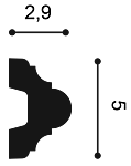 Молдинг P4020 д 200 x в 5 x ш 2,9 см