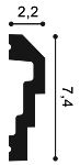 Молдинг P7070 д 200 x в 7,4 x ш 2,2 см