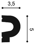 Молдинг P8060 д 200 x в 5 x ш 3,5 см