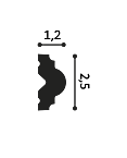 Молдинг PX103 д 200 x в 2,5 x ш 1,2 см