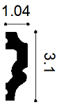 Молдинг PX116 д 200 x в 3,1 x ш 1 см