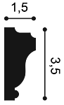 Молдинг PX117 д 200 x в 3,5 x ш 1,5 см