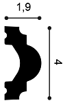 Молдинг PX120 д 200 x в 4 x ш 1,9 см