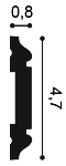Молдинг PX144 д 200 x в 4,7 x ш 0,8 см