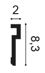 Молдинг PX198 д 200 x в 2 x ш 8,3 см