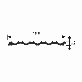 Панель RP003, 156*12 , 2800 мм, экополимер