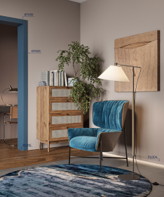 Плинтус PL004, 65х16 экополимер