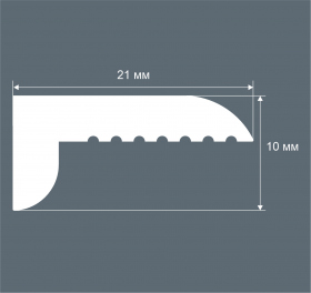 Плинтус PL015, 10х21 экополимер