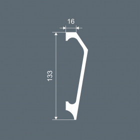 Плинтус PX041, 133*16, экополимер