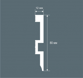 Плинтус PX059, 80*12, экополимер